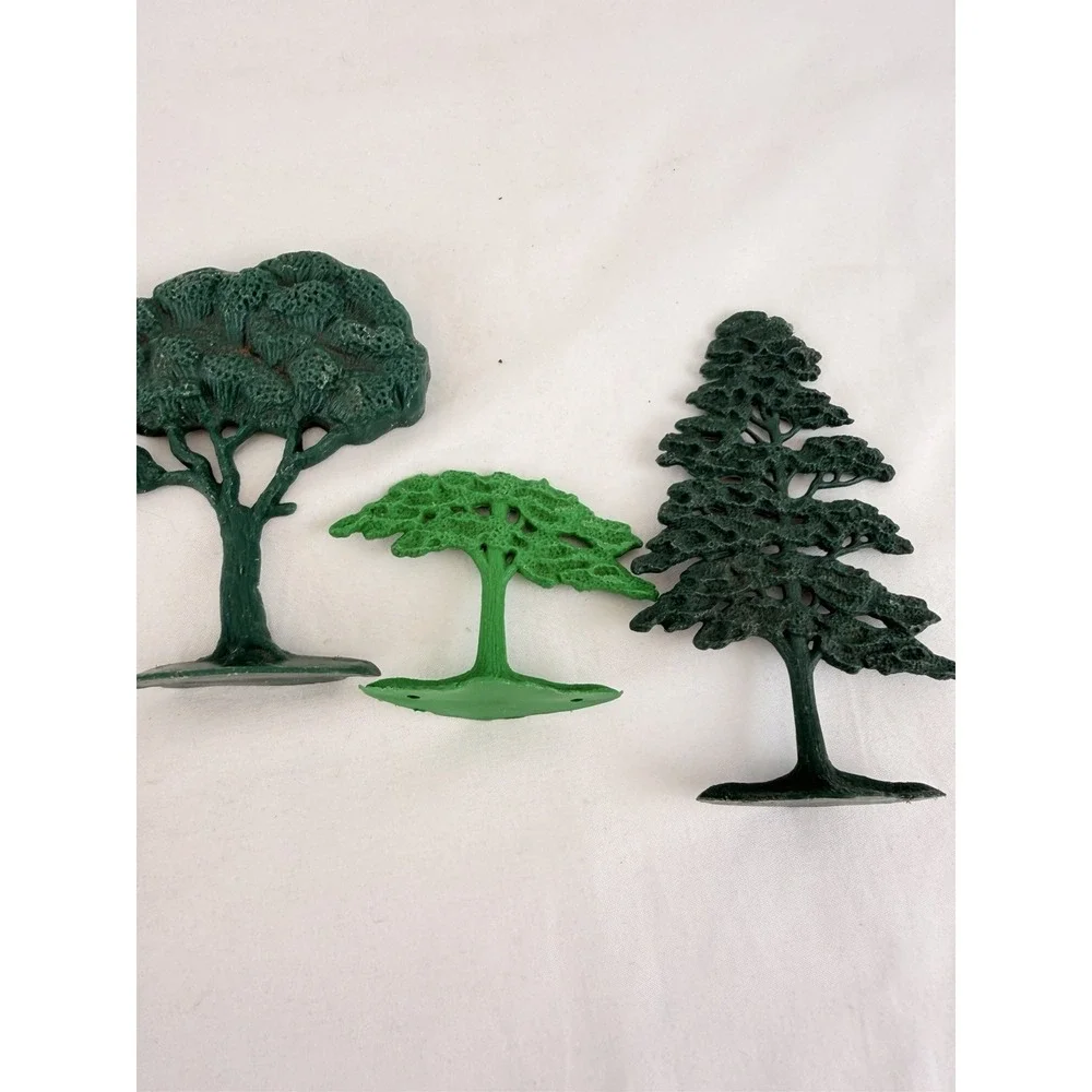 Vintage Plastic Farm Animals Figures Lot Marx MPC Trees Farmer Pigs Cow Horse